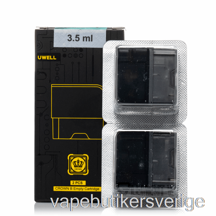 Vape Sverige Uwell Crown B Ersättningskapslar 3,5 Ml Påfyllningsbar Pod (inga Spolar)